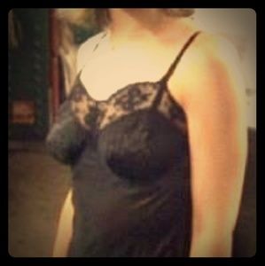 One of a kind little black lingerie dress